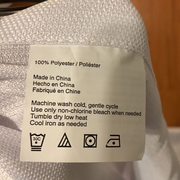 48"X60" two panels white rod pocket. NWOT - Picture 3 of 4